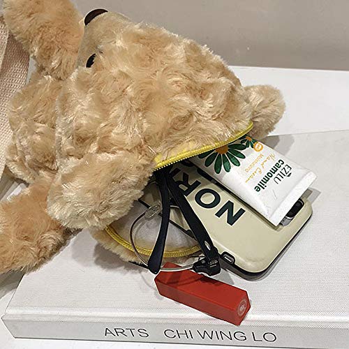 3D Cute Plush Animal Shoulder Bag Women Girls Teddy Bear Cross Body Bag