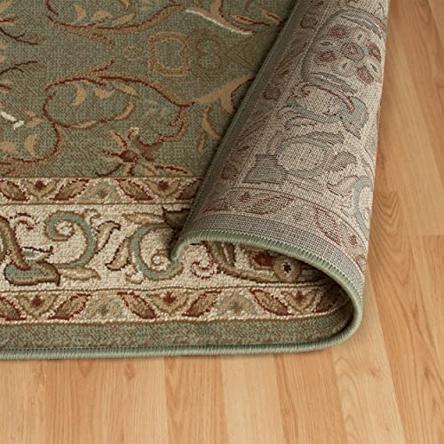 SUPERIOR Heritage 8' x 10' Green Area Rug, Contemporary Living Room & Bedroom Area Rug for Residential or Commercial Use, 8'x10'