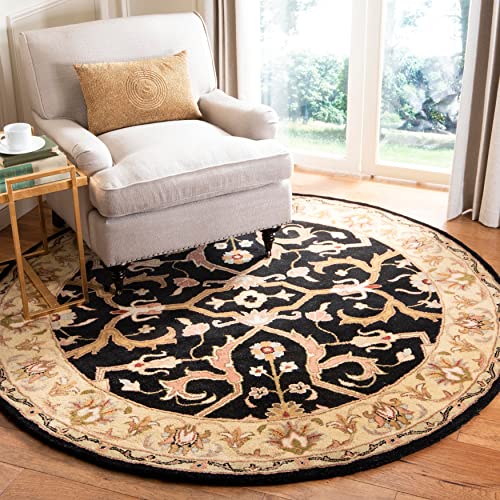 SAFAVIEH Heritage Collection 2' x 3' Ivory / Black HG644C Handmade Traditional Oriental Premium Wool Accent Rug