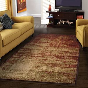 superior acid wash modern ombre gradient ultra-soft indoor area rug, auburn, 8′ x 10′