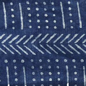 Trade Star Beautiful Indigo Mudcloth Throw Blanket Ethnic Block Print Blanket with Tassels Indian Hand Loomed Cotton Throw Blanket for Home Decor (Pattern 9)