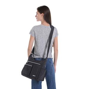 MHCNLL Crossbody Bag with Anti Theft RFID Pocket - Women Lightweight Water-Resistant Purse (black)