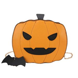 kuang! women pumpkin shoulder bag novelty devil crossbody purse fashion halloween trick or treat purses and handbags