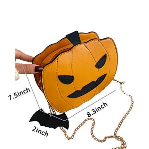 KUANG! Women Pumpkin Shoulder Bag Novelty Devil Crossbody Purse Fashion Halloween Trick or Treat Purses and Handbags