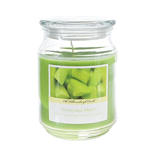 Scented 18 Ounce Glass Jar Container Candle - Honeydew Melon