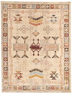 nuloom edith transitional tribal area rug, 8′ x 10′, beige