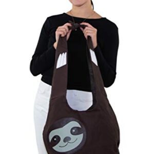 Sleepyville Critters Hang Loose Sloth Hobo Bag On Canvas