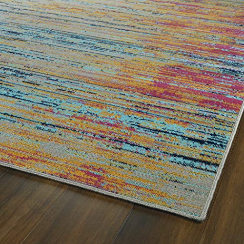 Kaleen 5'3" x 7'3" Area Rug in Multi-Color, Indoor / Outdoor Zuma Beach Collection