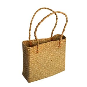 tendycoco tote bag straw beach bag handbag woven shoulder bag handmade for women