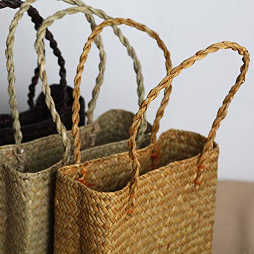 TENDYCOCO Tote Bag Straw Beach Bag Handbag Woven Shoulder Bag Handmade for Women