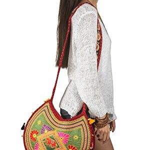 Sling Cross body Elephant Hobo Women Messenger Shoulder Bag Red Embroidered Hippie Casual Colorful Medium Small Satchel Tote