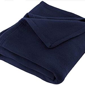 JMR Fleece Throw Blankets for Bed, Couch, or Sofa - Ultra-Soft and Warm Microfiber Plush Blanket for Home and Outdoor Use (Navy, 108X90)