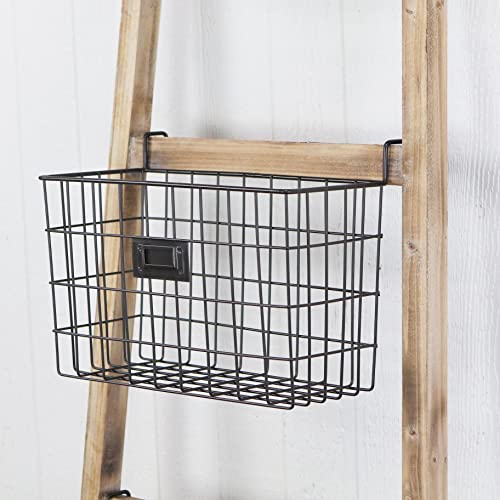 Cheung's 4606 4 Metal Storage Basket Ladder, Brown