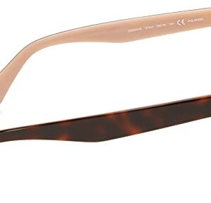 Kate Spade New York Women's Daesha Polarized Round Sunglasses, Havana Pink, 56 mm