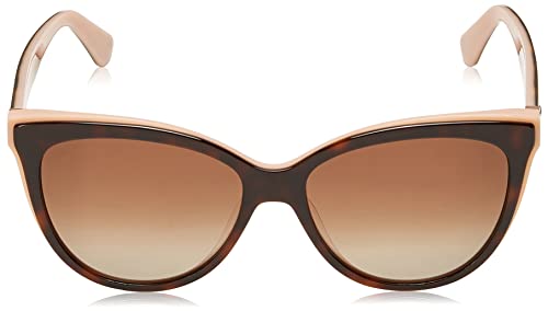 Kate Spade New York Women's Daesha Polarized Round Sunglasses, Havana Pink, 56 mm