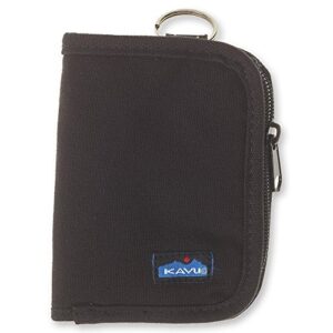 kavu zippy wallet bi fold zip clutch removable coin pouch – black