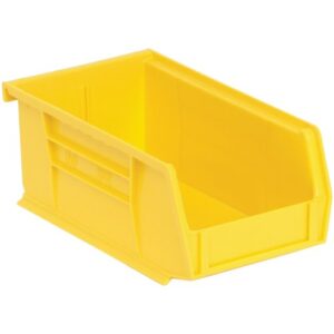 edsal pb8501y high density stackable plastic bin, 4″ width x 3″ height x 7″ depth, yellow (pack of 24 )