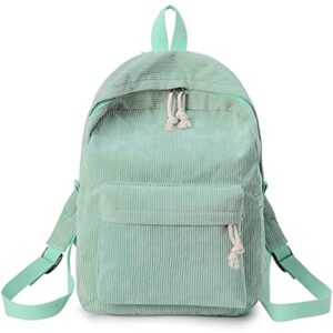poopy girls personality corduroy college style backpack female accessories handbags backpack daypack-green
