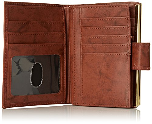Buxton Heiress Double Cardex Wallet, Mahogany, One Size