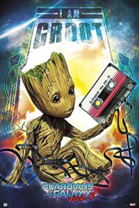 poster stop online guardians of the galaxy vol. 2 – movie poster/print (i am groot – baby groot with mixtape vol. 2) (size 24″ x 36″)