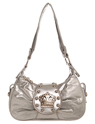 Handbags For All Crown Inspired Classic Hobo Shoulder Handbag