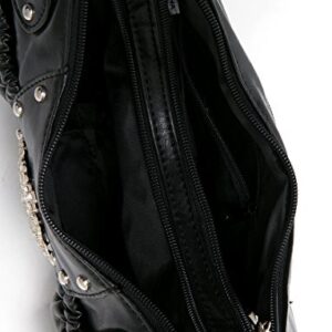 Shoulder Studded Hobo Shoulder Handbag by Handbags For All