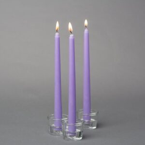richland taper candles 10″ (10, lavender)