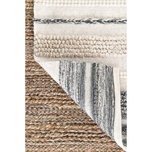 nuLOOM Amelia Striped Area Rug, 4' x 6', Ivory