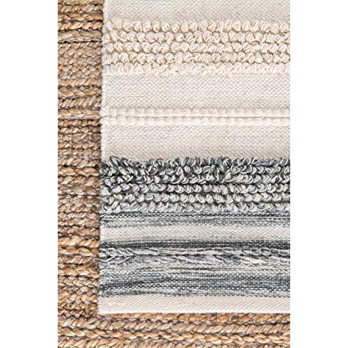 nuLOOM Amelia Striped Area Rug, 4' x 6', Ivory