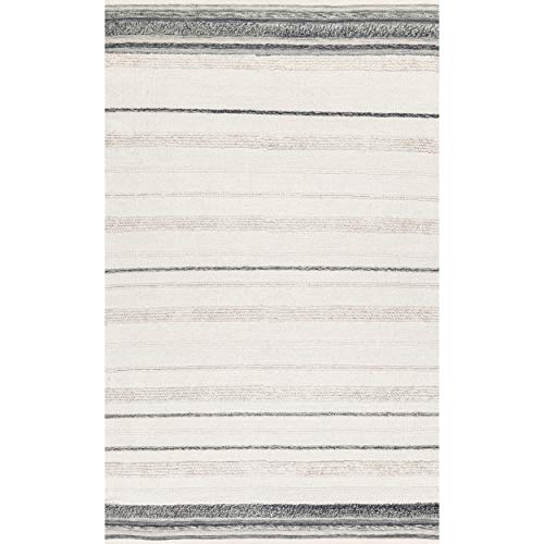 nuLOOM Amelia Striped Area Rug, 4' x 6', Ivory