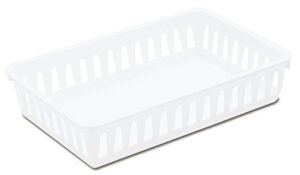 sterilite 16068024 small white plastic storage baskets 9-3/4″x6-3/8″x2-1/8″ – 20 pack