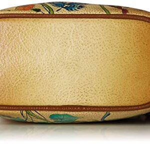 Anuschka Women's Hand Painted Genuine Leather Crossbody Organizer With Extended Side Zipper - Caribbean Garden