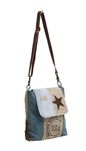 Myra Bags Sky Star Upcycled Denim Shoulder Bag M-0767