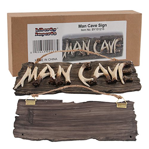 Liberty Imports Man Cave Hanging Wall Sign Decorative Mancave Wooden Novelty Decor