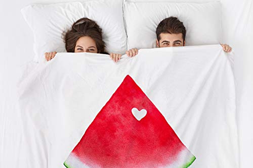 HGOD DESIGNS Watermelon Throw Blanket,Fresh Bright Red Watermelon Quote You are One in A Melon Soft Warm Decorative Throw Blanket for Baby Toddler or Pets Cat Dog 30"X40"