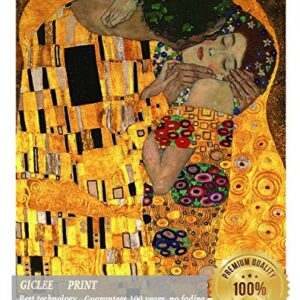 Eliteart-The Kiss by Gustav Klimt Giclee Art Canvas Prints