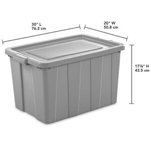 Sterilite 16796A04 Storage Tote, 30 gallon, Cement Lid and Base (Pack of 4)