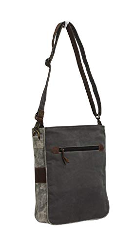 Myra Bag Royal Stag Vintage Upcycled Canvas Shoulder Bag S-0715