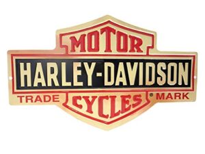 harley-davidson distressed long bar & shield tin sign 15.5 x 9.5 inch 2010131