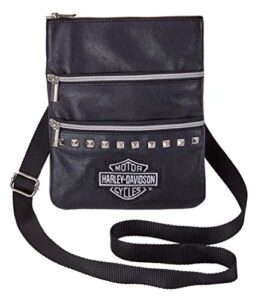 harley-davidson women’s leather cross-body crossbody sling purse – black