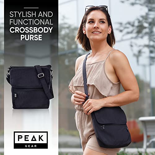 Nylon Crossbody Purse - Hidden RFID Pocket - Includes Lifetime Lost & Found ID