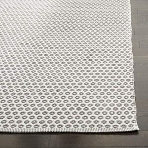 Safavieh Montauk Collection 5' x 8' Grey/Ivory MTK616F Handmade Cotton Area Rug