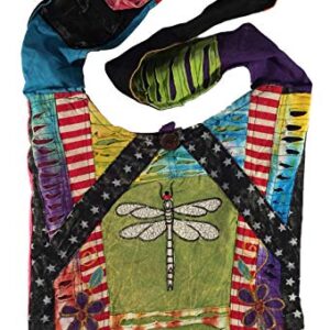 Dragonfly Cross Body Hobo Bag Handcrafted