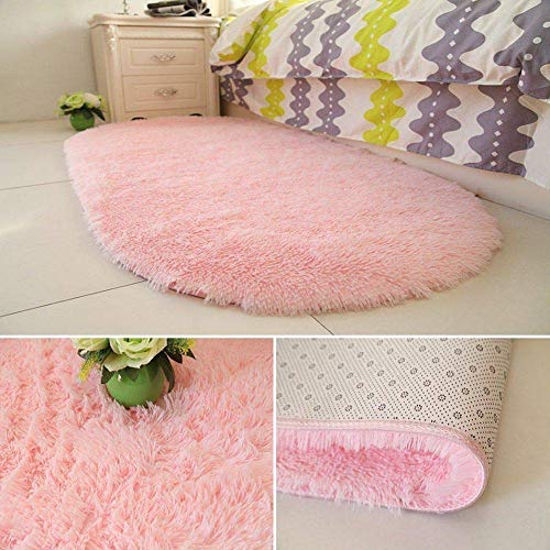 YOH Fluffy Pink Area Rugs for Bedroom Girls Rooms Kids Rooms Nursery Decor Mats 2.6’x5.3’