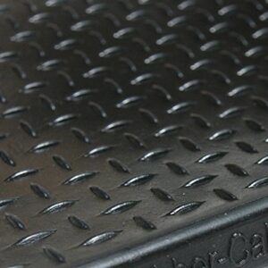 Rubber-Cal "Diamond-Plate Non-Slip Rubber Tread Stair Mats (6 Pack), Black