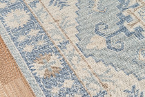 Momeni Anatolia Wool and Nylon Area Rug, 5'3" X 7'6", Blue