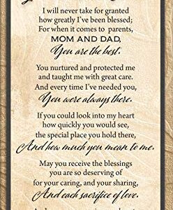 Greatest Parents Wood Wall Frame Art Plaque | 8.5 inches x 12.5 inches | Wall Hanger and Easel Back | The Greatest Parents on Earth | by James Lawrence