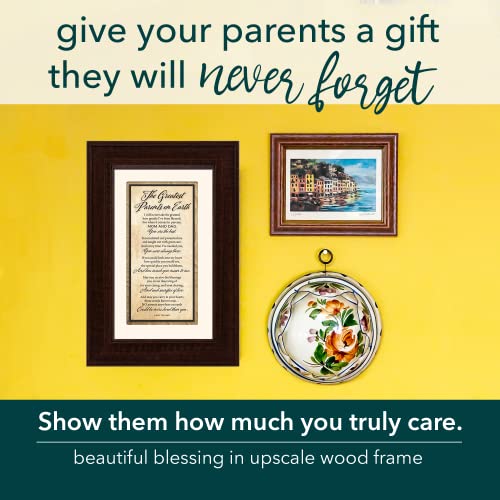 Greatest Parents Wood Wall Frame Art Plaque | 8.5 inches x 12.5 inches | Wall Hanger and Easel Back | The Greatest Parents on Earth | by James Lawrence