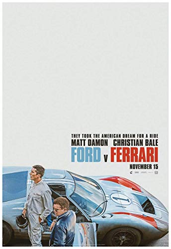 Ford Vs Ferrari Movie Poster 24 x 36 Inches Full Sized Print Unframed Ready for Display