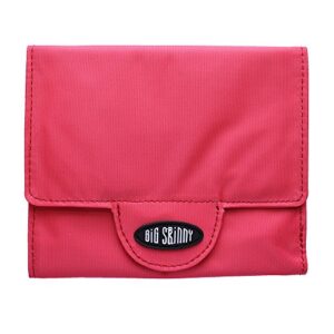 big skinny women’s trixie tri-fold slim wallet, holds up to 30 cards, coral